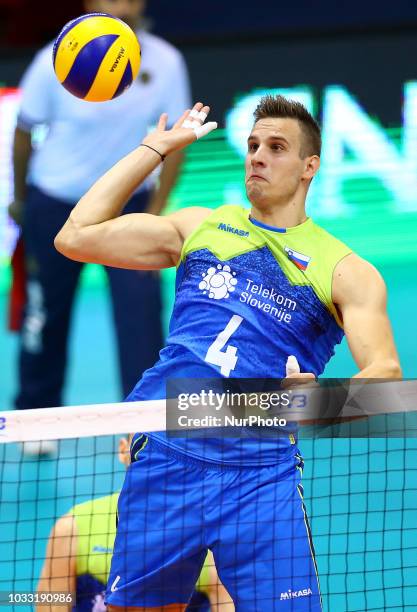 Japan v Slovenia - FIVP Men's World Championship Jan Kozamernik of Slovenia at Mandela Forum in Florence, Italy on September 14, 2018 Photo Matteo...