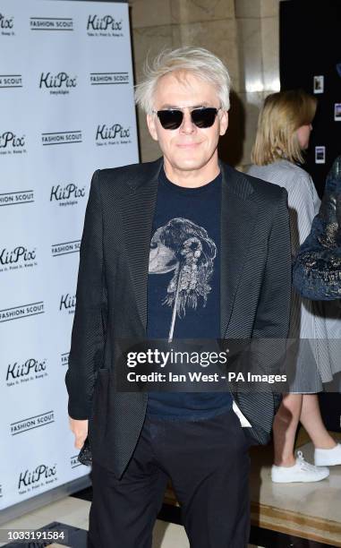 Nick Rhodes on the front row during the Pam Hogg London Fashion Week SS19 show held at Freemasons Hall, London.