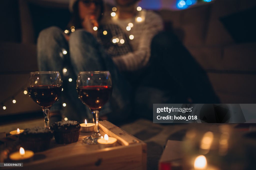 Romantische Weihnachten Abend