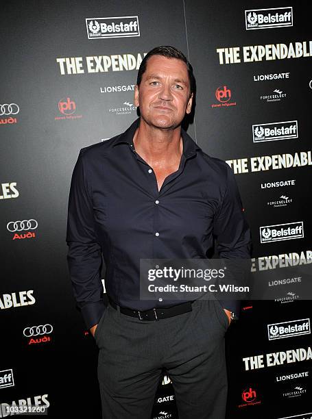 Craig Fairbrass attends the 'Expendables' premiere after party in conjunction with Belstaff at Planet Hollywood on August 9, 2010 in London, England.