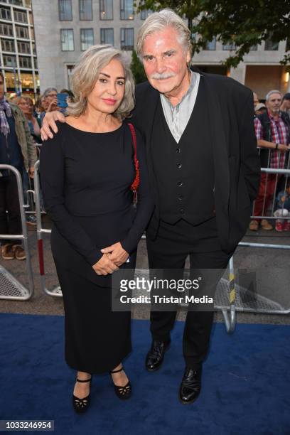 Peter Simonischek and his wife Brigitte Karner attend the Deutscher Schauspielpreis 2018 at Zoo Palast on September 14, 2018 in Berlin, Germany.
