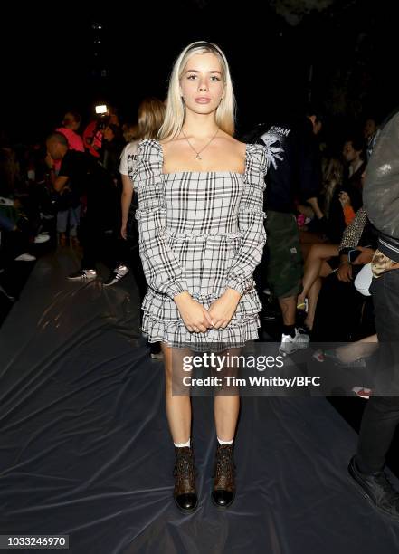 Joanna Kuchta attends the Ashley Williams presentation during London Fashion Week September 2018 at the House of Vans on September 14, 2018 in...