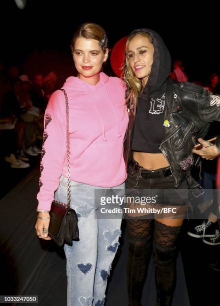 Pixie Geldof and Alice Dellal attend the Ashley Williams presentation during London Fashion Week September 2018 at the House of Vans on September 14,...