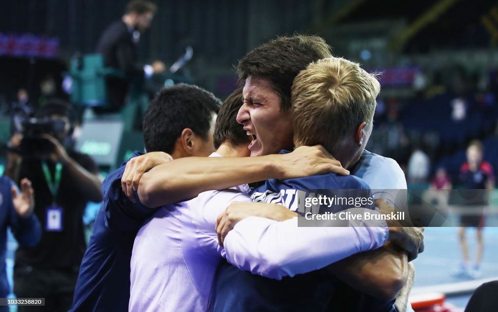 Great Britain v Uzbekistan - Davis Cup by BNP Paribas World Group Play Offs - Day One