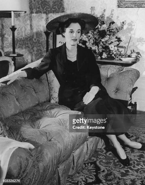 American fashion editor and socialite Barbara 'Babe' Paley , January 1954. She is the wife of CBS chief executive William S. Paley.