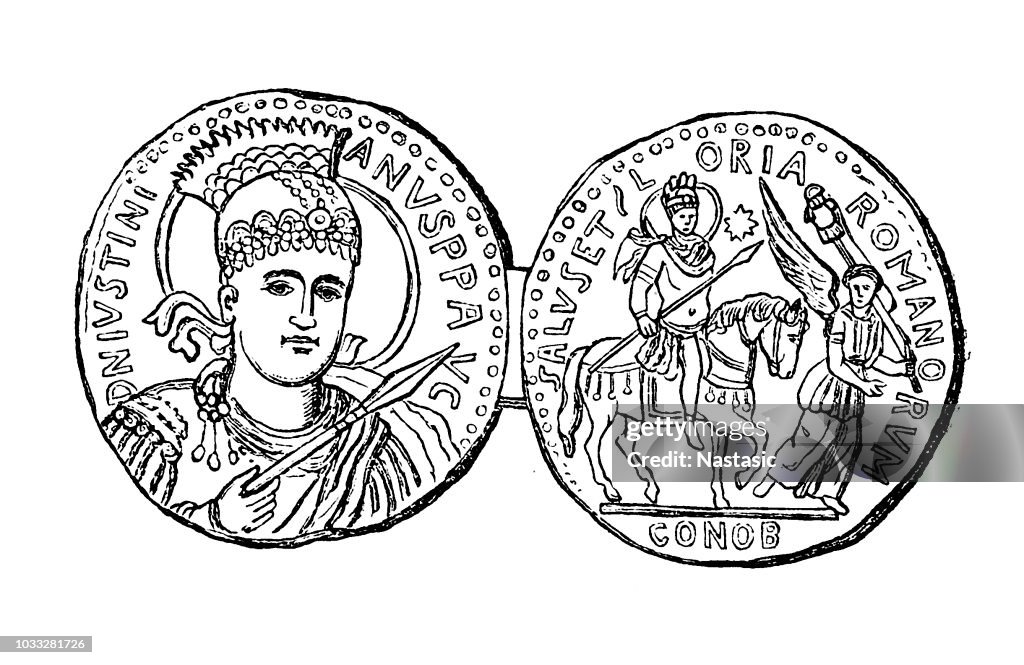King Decius Ancient Roman Coin Showing Emperor Decius High-Res Vector Graphic ...