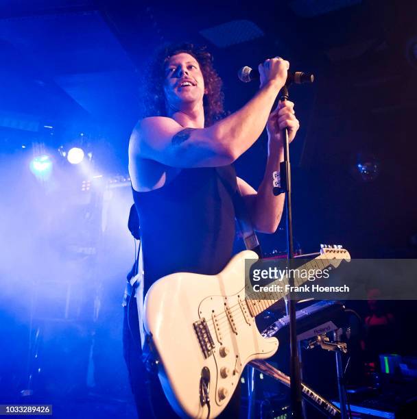 Adam Hyde of the Australian band Peking Duk performs live on stage during a concert at the Musik und Frieden on September 14, 2018 in Berlin, Germany.
