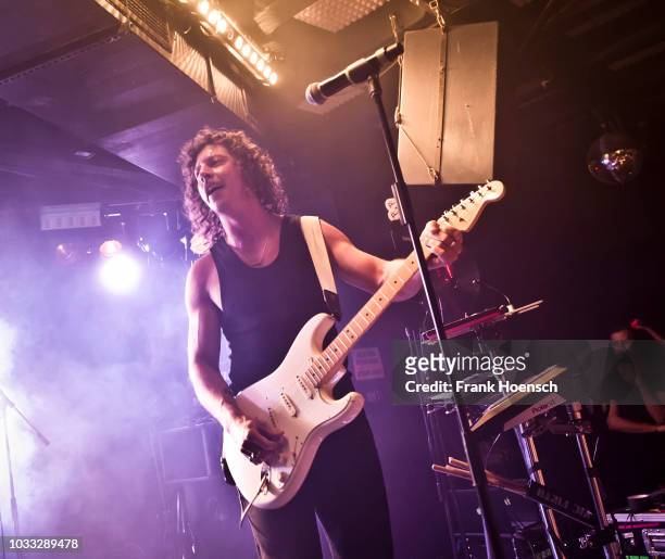 Adam Hyde of the Australian band Peking Duk performs live on stage during a concert at the Musik und Frieden on September 14, 2018 in Berlin, Germany.