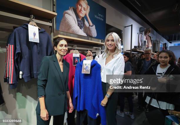 Lena Gercke and Miriam Amro attend #LenaForEsprit Collection Launch - Grazia x Esprit on September 14, 2018 in Duesseldorf, Germany.