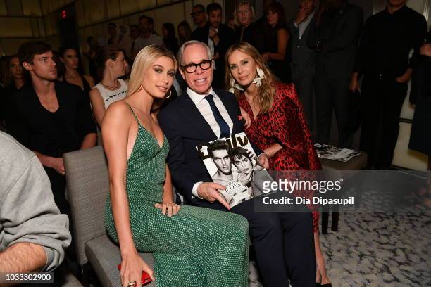 Hailey Rhode Baldwin, Tommy Hilfiger, and Dee Ocleppo attend Daily Front Row's Fashion Media Awards on September 6, 2018 in New York City.