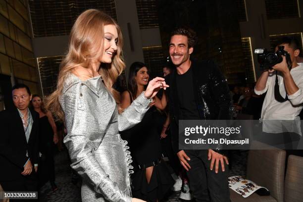 Gigi Hadid and Jon Kortajarena attend Daily Front Row's Fashion Media Awards on September 6, 2018 in New York City.