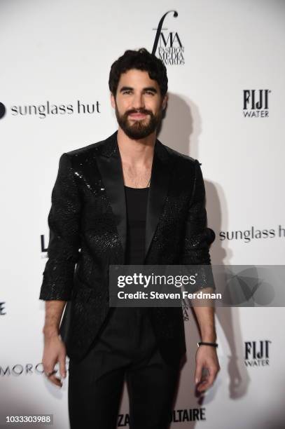 Darren Criss attends Daily Front Row's Fashion Media Awards on September 6, 2018 in New York City.