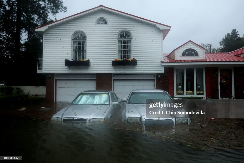 Hurricane Florence Slams Into Coast Of Carolinas