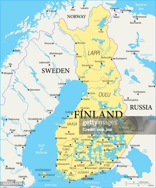 583 Finland Sweden Map Stock Photos High Res Pictures And Images Map Of Finland Vector 