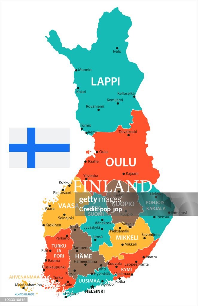 Map of Finland - Vector