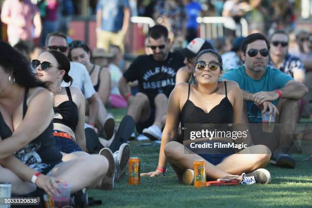 Festivalgoers attend day 1 of Grandoozy on September 14, 2018 in Denver, Colorado.