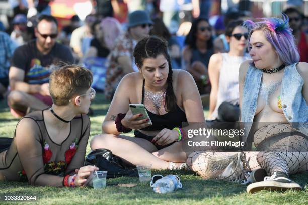 Festivalgoers attend day 1 of Grandoozy on September 14, 2018 in Denver, Colorado.