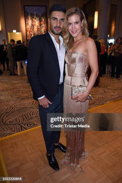 Wolke Hegenbarth and her boyfriend Oliver Vaid attend the Deutscher Schauspielpreis 2018 at Zoo Palast on September 14, 2018 in Berlin, Germany.