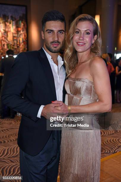 Wolke Hegenbarth and her boyfriend Oliver Vaid attend the Deutscher Schauspielpreis 2018 at Zoo Palast on September 14, 2018 in Berlin, Germany.