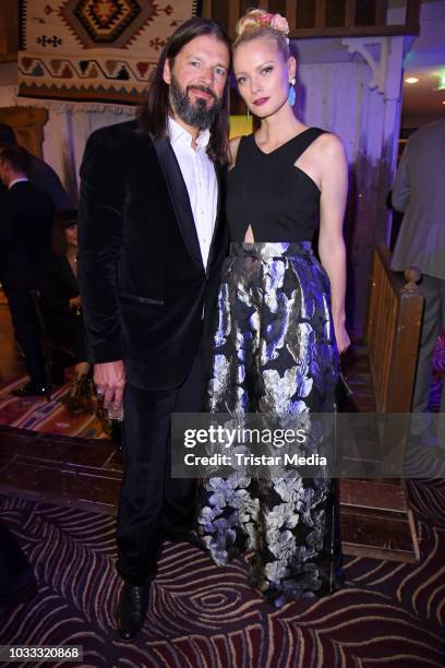 Franziska Knuppe and her husband Christian Moestl-Knuppe attend the Deutscher Schauspielpreis 2018 at Zoo Palast on September 14, 2018 in Berlin,...