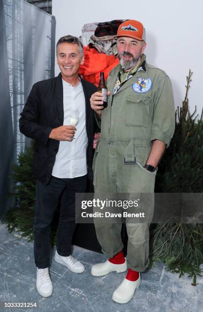 Gino Da Prato and Jeff Griffin attend the Griffin X Woolrich capsule collection launch presented by Highsnobiety during London Fashion Week September...