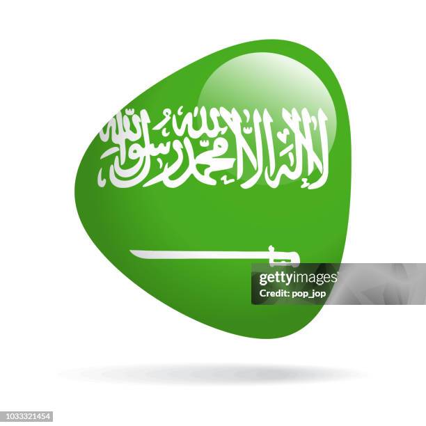 saudi arabia - abstract flag vector glossy icon - riyadh stock illustrations