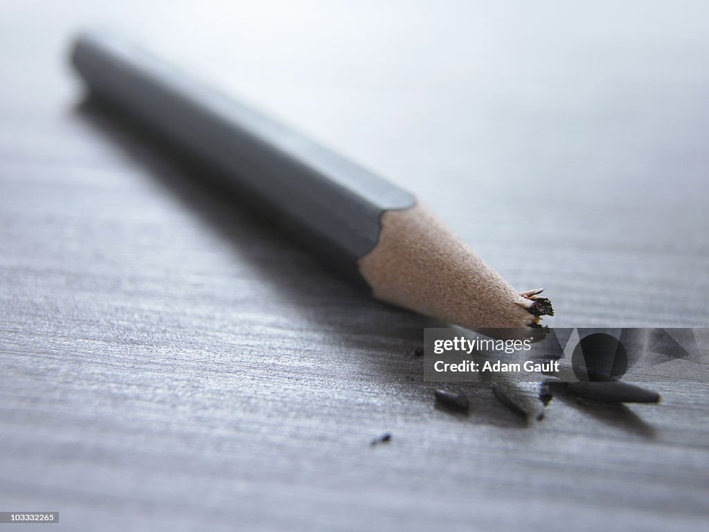 Pencil with broken lead