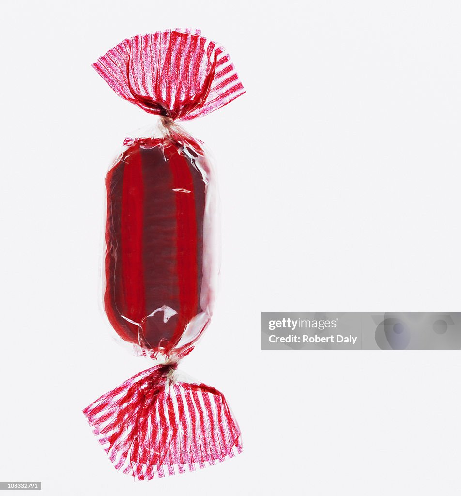 Nahaufnahme des wrapped hard candy
