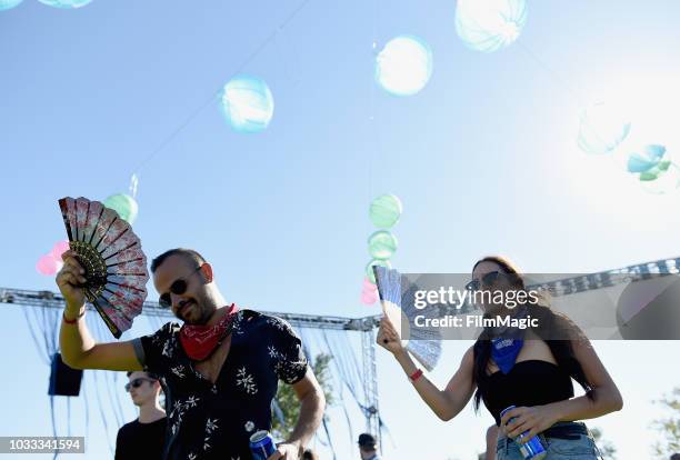 Festivalgoers attend day 1 of Grandoozy on September 14, 2018 in Denver, Colorado.