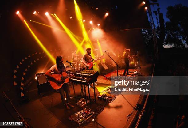 The War On Drugs perform on the Paper Stage during day 1 of Grandoozy on September 14, 2018 in Denver, Colorado.