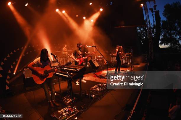 The War On Drugs perform on the Paper Stage during day 1 of Grandoozy on September 14, 2018 in Denver, Colorado.