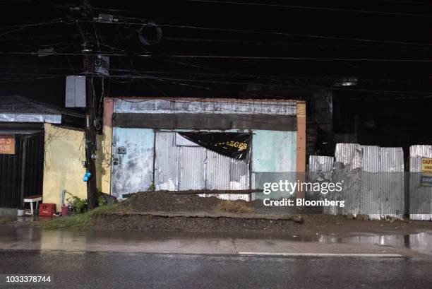 Store stands closed ahead of Typhoon Mangkhut in Tuguegarao city, Cagayan, in the Philippines, on Friday, Sept. 14, 2018. Super Typhoon Mangkhut is...