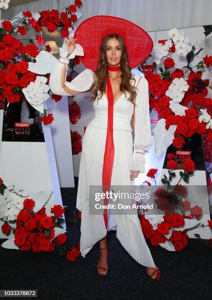 Robyn Lawley attends Colgate Optic White Stakes Day at Royal Randwick Racecourse on September 15, 2018 in Sydney, Australia.