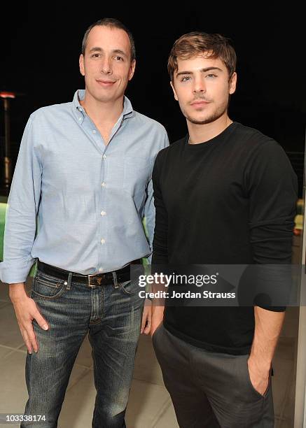 Dan Peres and Zac Efron attend an event celebrating the September issue of Details magazine at a private residence on August 10, 2010 in Los Angeles,...