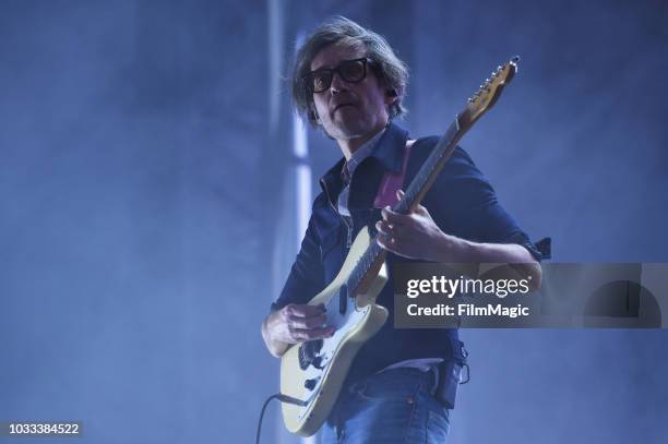 Laurent Brancowitz of Phoenix performs on the Scissor Stage during day 1 of Grandoozy on September 14, 2018 in Denver, Colorado.