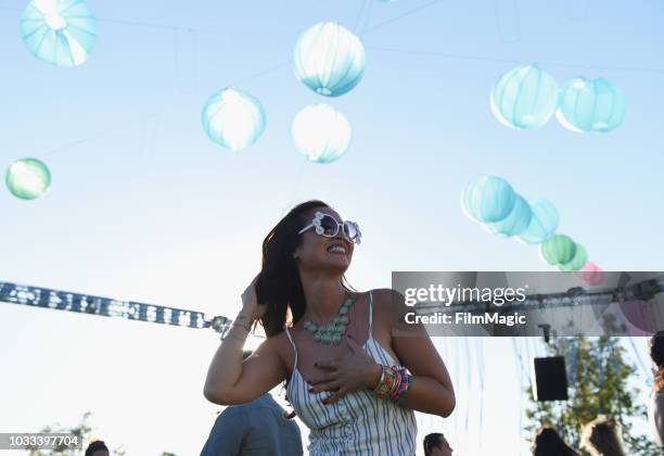 Festivalgoers attend the Kim Ann Foxman performance in The Break Room during day 1 of Grandoozy on September 14, 2018 in Denver, Colorado.