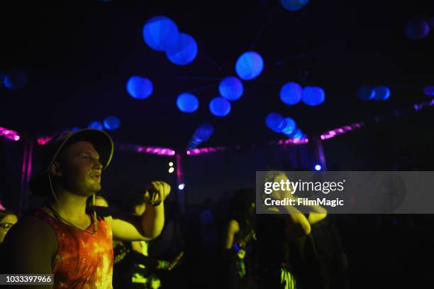 Festivalgoers attend DJ sets at The Break Room during day 1 of Grandoozy on September 14, 2018 in Denver, Colorado.