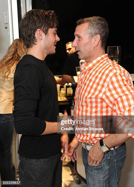 Zac Efron and Adam Shankman attend an event celebrating the September issue of Details magazine at a private residence on August 10, 2010 in Los...