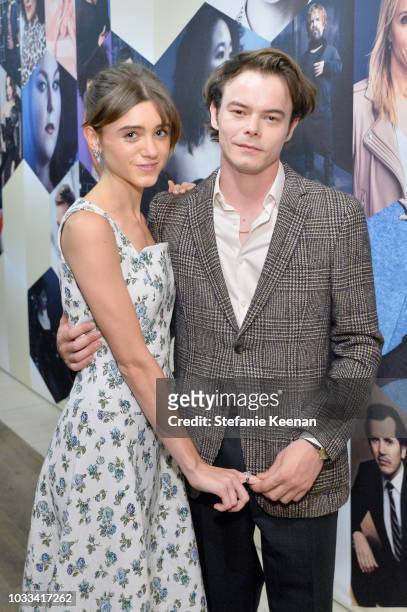 Natalia Dyer and Charlie Heaton attend The Hollywood Reporter & SAG-AFTRA 2nd annual Emmy Nominees Night presented by Douglas Elliman and Heineken at...