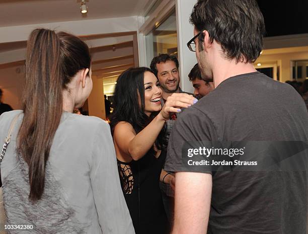 Vanessa Hudgens , Bill Hader and Michelle Trachtenberg attend an event celebrating the September issue of Details magazine at a private residence on...