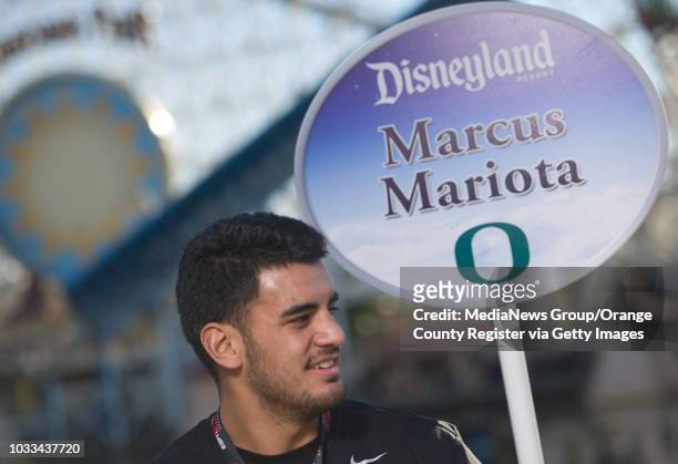 Marcus Mariota of the University of Oregon was selected as the 80th winner of the Heisman Memorial Trophy as the Outstanding College Football Player...