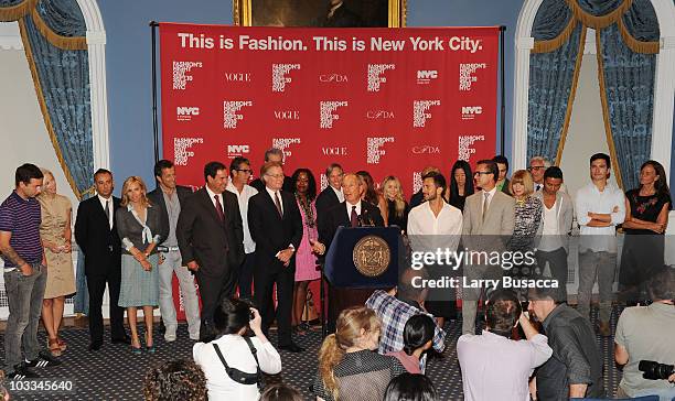 Designer Jack McCollough, Bergdorf Goodman's Linda Fargo, designer Francisco Costa, designer Tory Burch, designer Kenneth Cole; CEO of Saks Stephen...