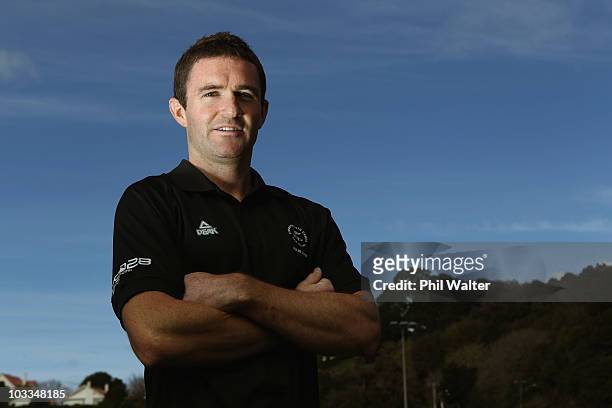 Phil Burrow of the Mens Hockey team poses for a photo during the New Zealand Black Sticks team announcement & uniform reveal, ahead of the 2010 Delhi...