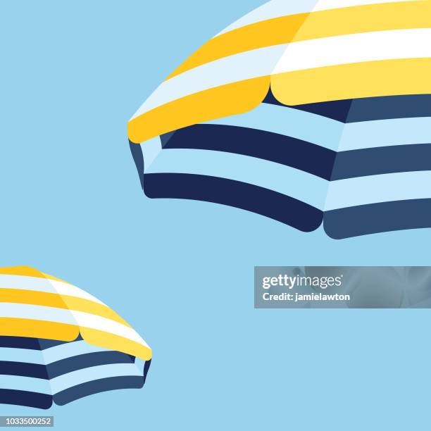 illustrations, cliparts, dessins animés et icônes de fond de parapluie parasol plage - été