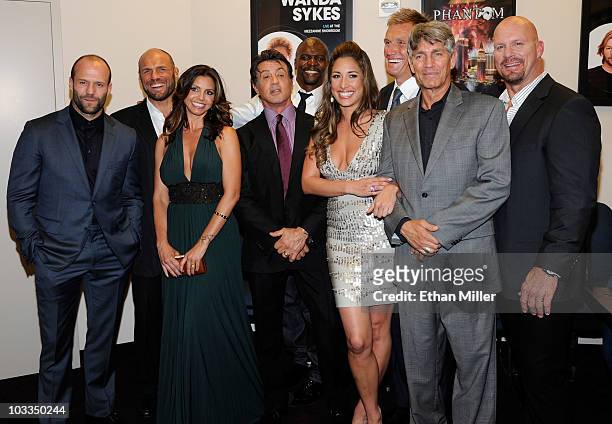 Actors Jason Statham, Randy Couture, Charisma Carpenter, Sylvester Stallone, Terry Crews, Giselle Itie, Dolph Lundgren, Eric Roberts and Steve Austin...