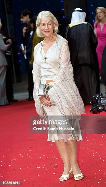 Dame Helen Mirren attends the Royal Premiere of Arabia 3D at London IMAX on May 24, 2010 in London, England.