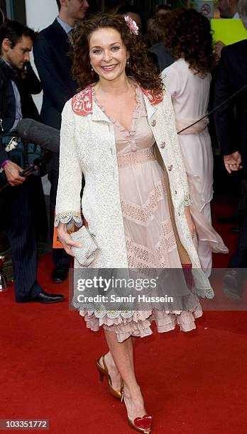 Julia Sawalha attends the Royal Premiere of Arabia 3D at London IMAX on May 24, 2010 in London, England.