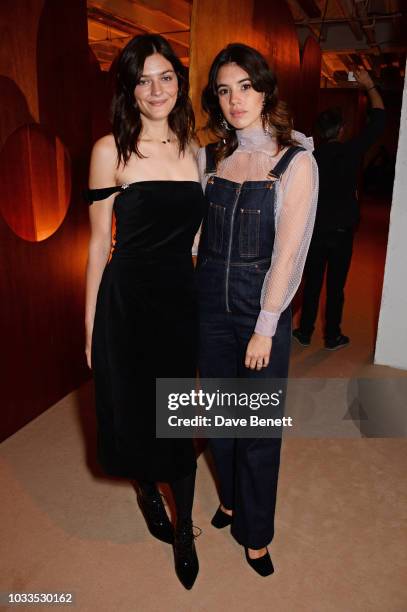 Amber Anderson and Gala Gordon attend the ALEXACHUNG LFW Show during London Fashion Week September 2018 on September 15, 2018 in London, England.