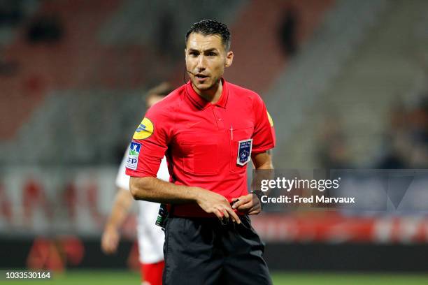 Jeremie Pignard, referee during the French Ligue 2 match between Nancy and Le Havre on September 14, 2018 in Nancy, France.