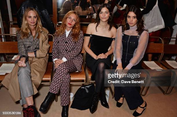 Lauren Santo Domingo, Josephine de La Baume, Amber Anderson and Gala Gordon attend the ALEXACHUNG LFW Show during London Fashion Week September 2018...